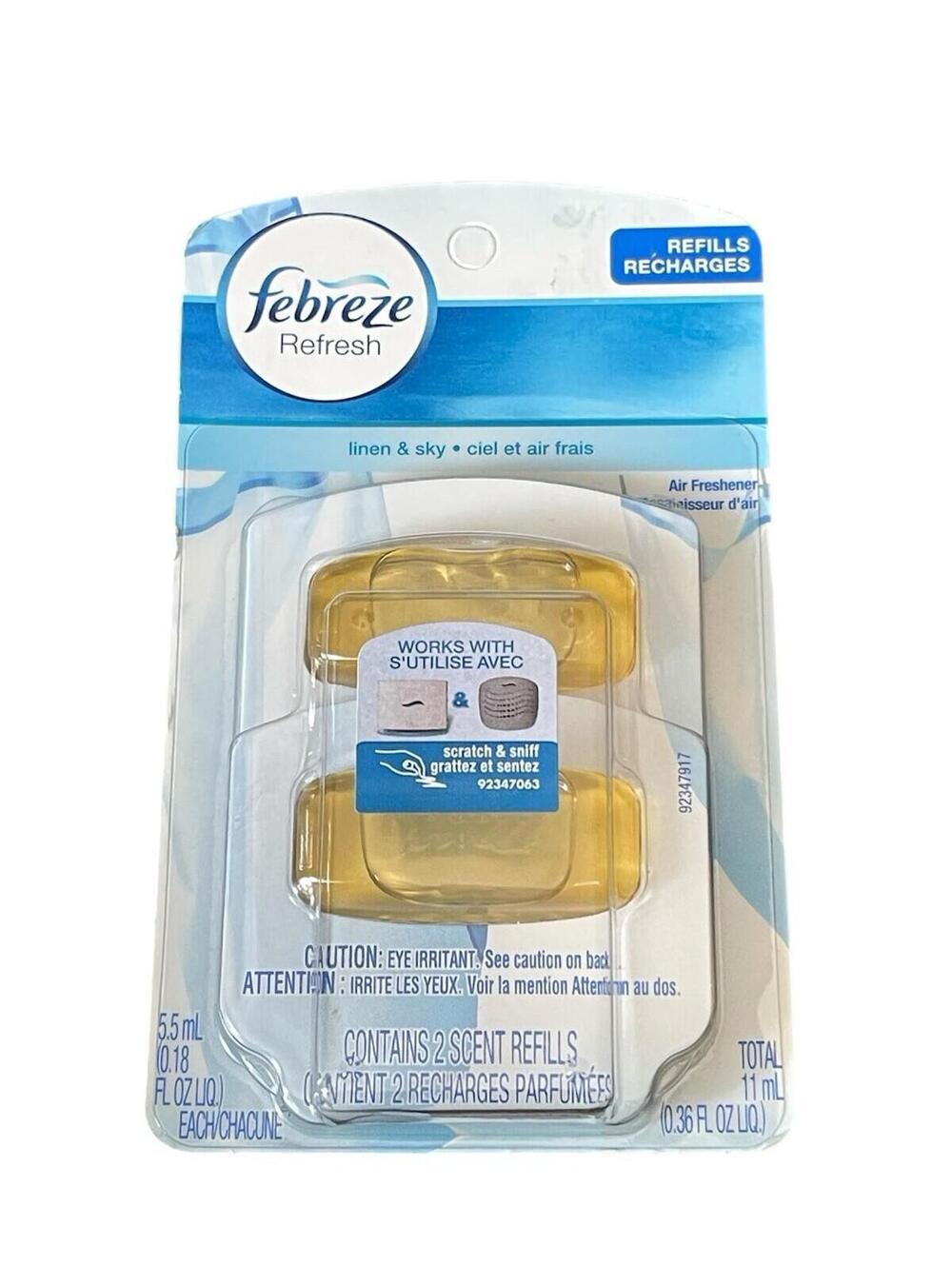 Febreze Small Spaces Air Freshener Refills Linen & Sky 2 Ct. Discontinued